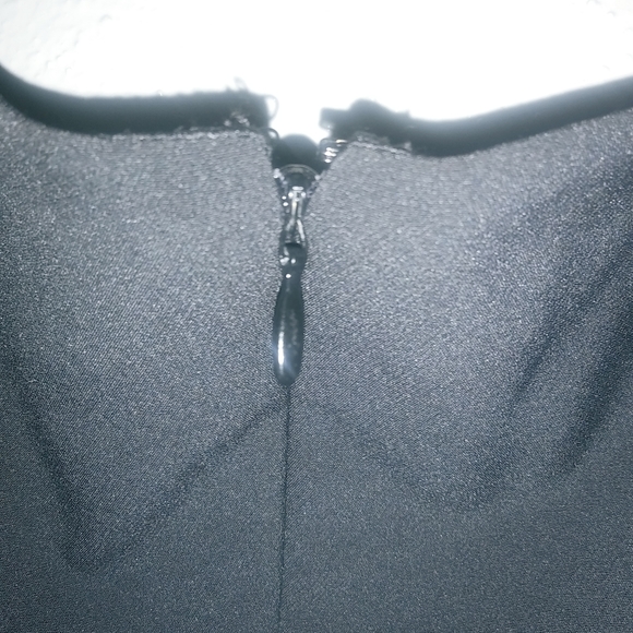 Ashley Graham Beyond 22W Basic Black V-Neck Slit Sleeve Dress New Funeral - Picture 6 of 15